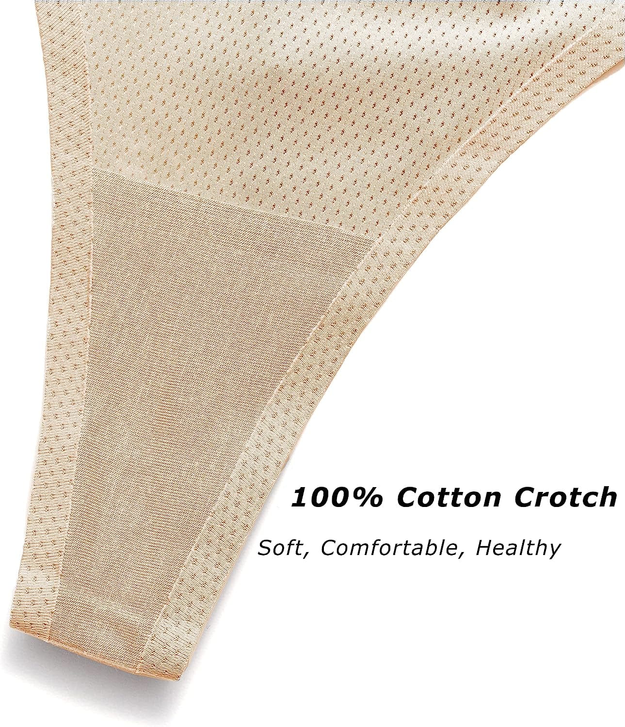 CRISAN Seamless Thongs for Women Nylon No Show Thong Underwear Women 6 Pack