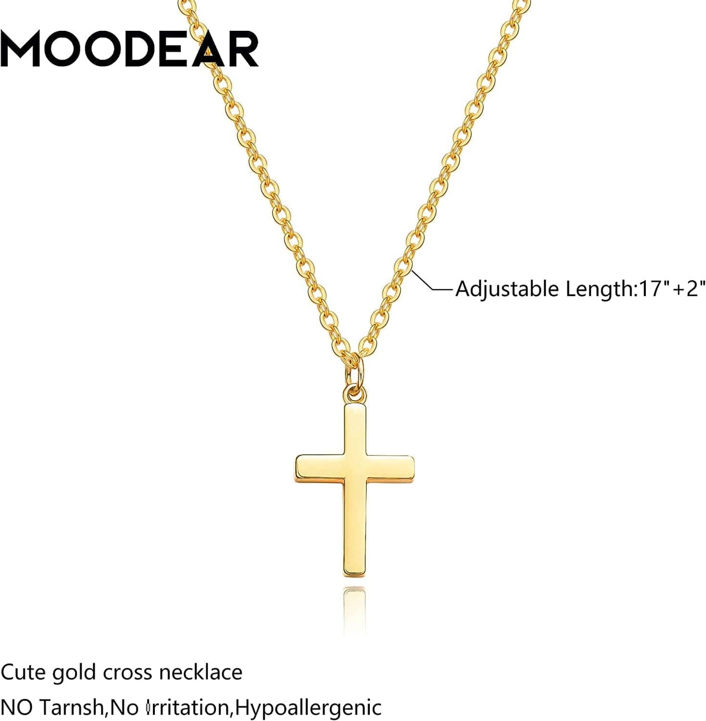 Cross Necklace for Women, 14K Gold Plated/Sterling Silver Chain Necklace Dainty Layered Gold Cross Pendant Necklace Simple Cute Necklaces for Women Gold Jewelry for Women