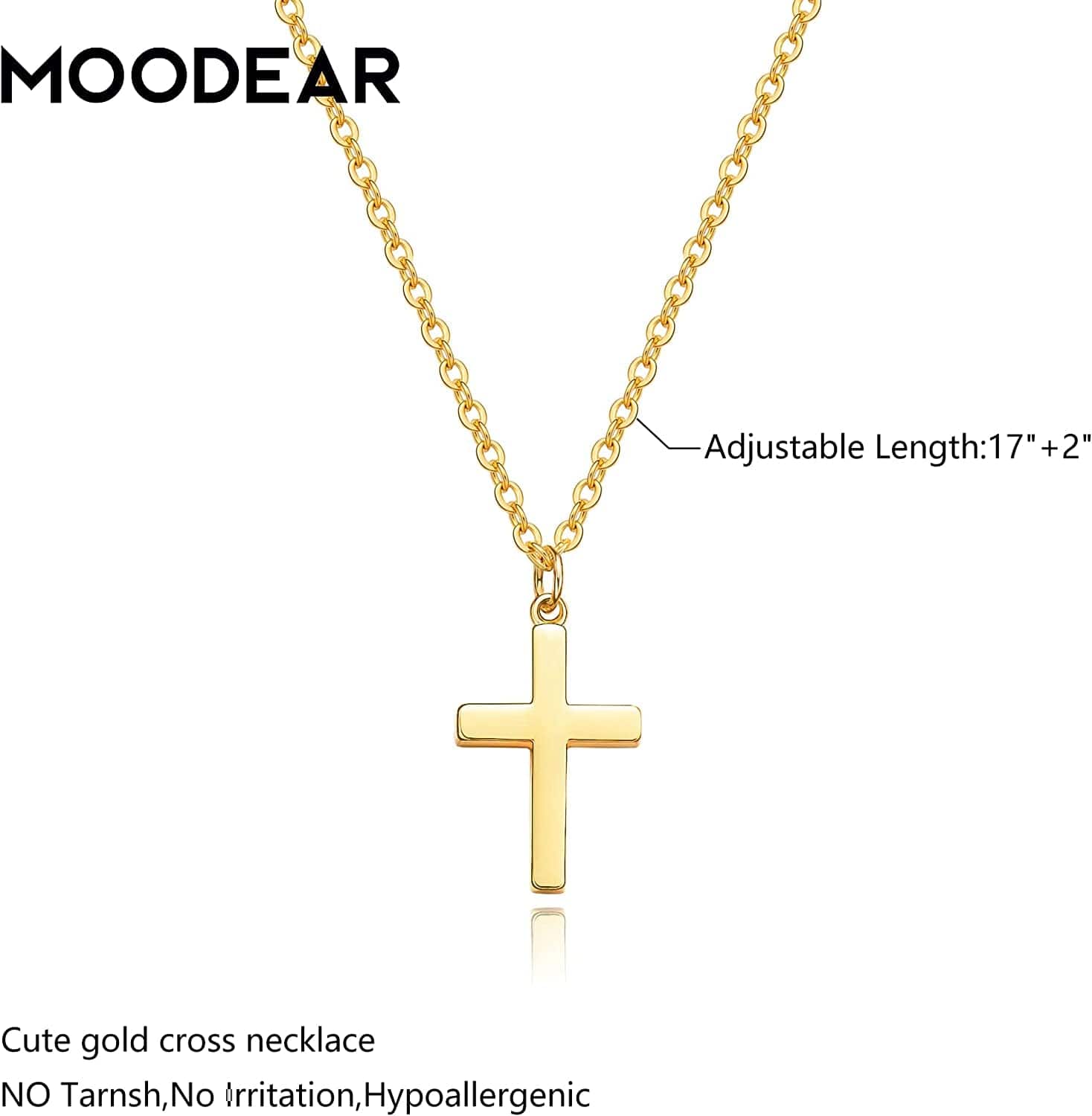 Cross Necklace for Women, 14K Gold Plated/Sterling Silver Chain Necklace Dainty Layered Gold Cross Pendant Necklace Simple Cute Necklaces for Women Gold Jewelry for Women