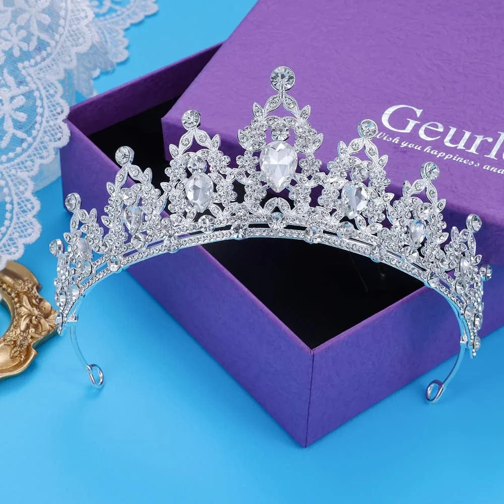 Crystal Tiaras and Crowns for Women Princess Girls,Jeweled Wedding Tiara for Bride,Birthday, Cosplay (GE1001)
