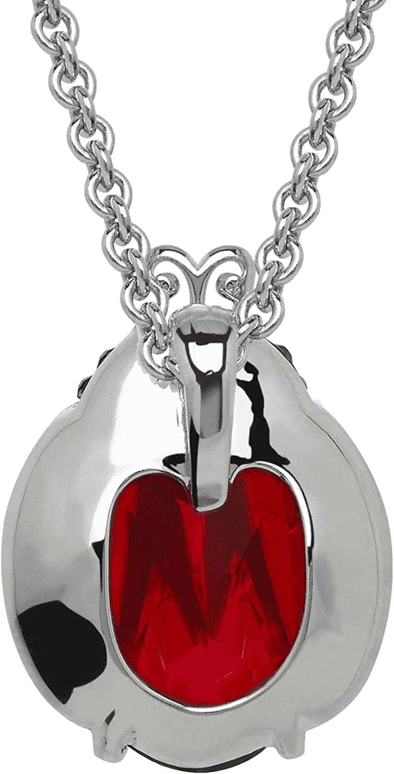 Crystaluxe Ladybug Pendant Necklace with Crystals in Sterling Silver