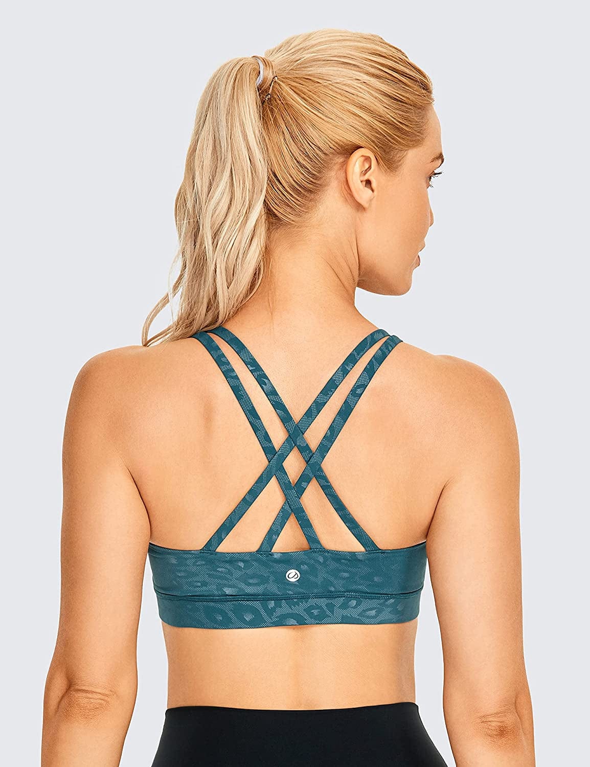 CRZ YOGA Women'S Strappy Sports Bras Fitness Workout Padded Yoga Bra Criss Cross Back