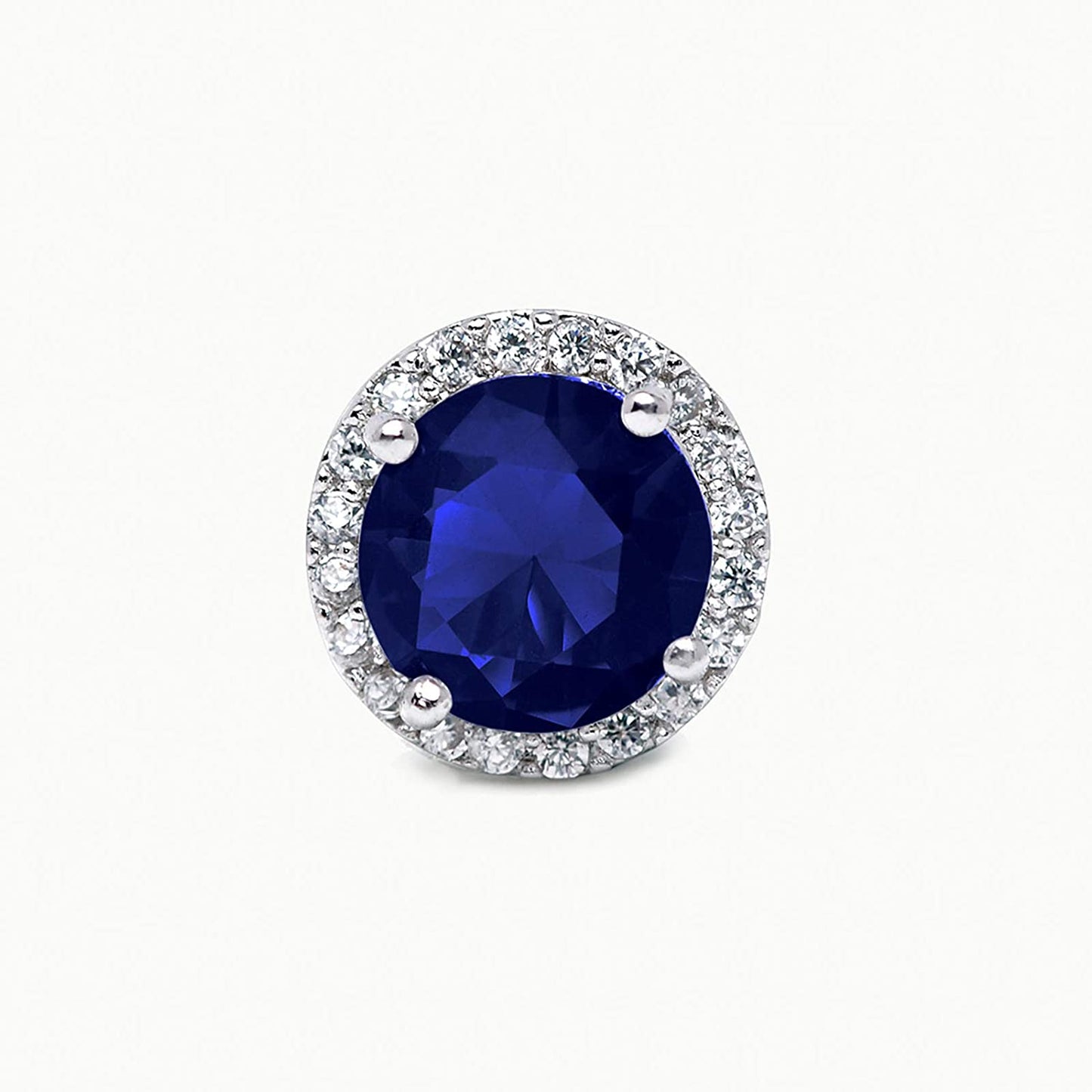 Cubic Zirconia Stud Earrings, 8Mm round Cut, Rhinestone Hypoallergenic Earrings for Women & Girls