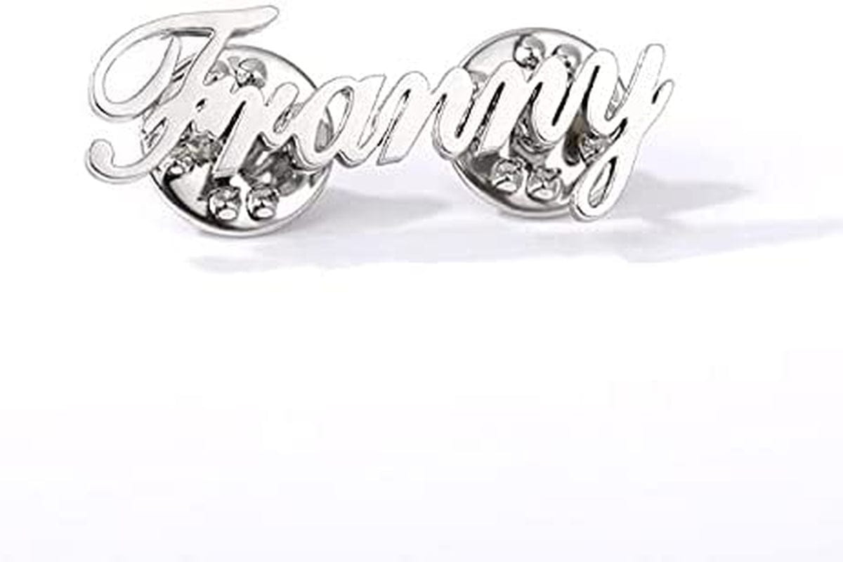 Custom Brooch Pin Customizable Badges - Initial Letter Lapel Pins Stainless Steel Name and Symbol - Brooches