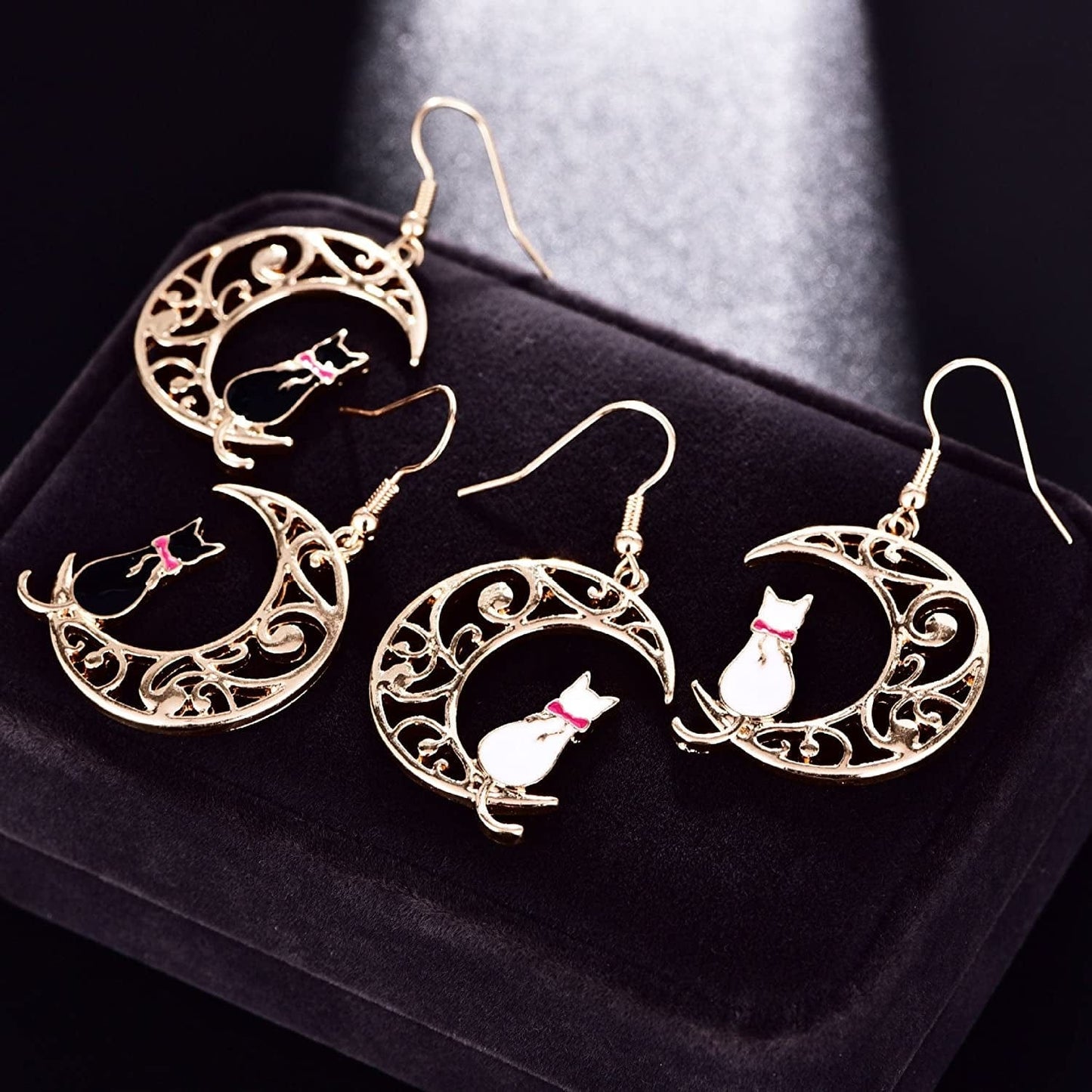 Cute Anime Cartoon Sailor Moon Animal Cat Moon Earrings Gift for Girls Women Jewelry