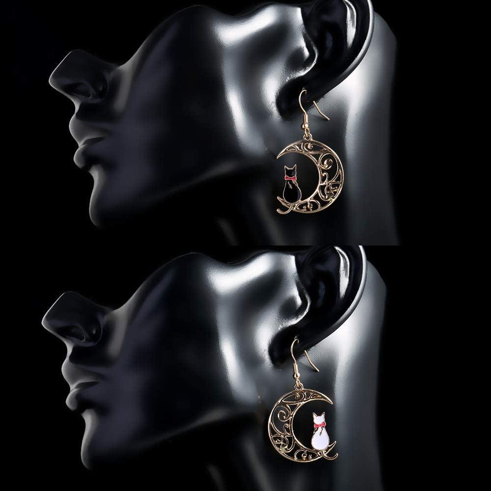Cute Anime Cartoon Sailor Moon Animal Cat Moon Earrings Gift for Girls Women Jewelry