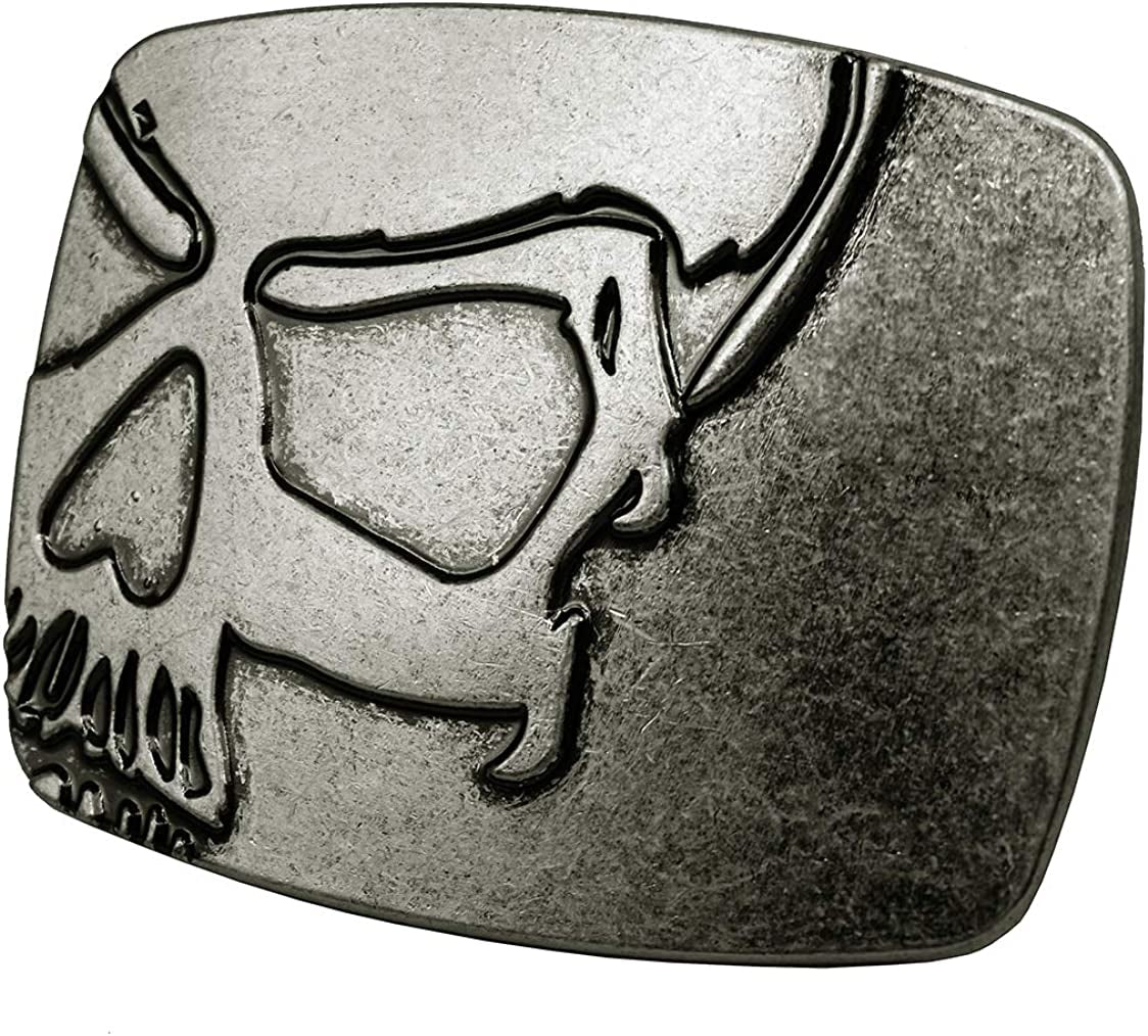 Belt Buckles of Ghost Skeleton Pirate Skull Design Cowboy Style Apparel & Accessories > Clothing Accessories > Belt Buckles Moranse