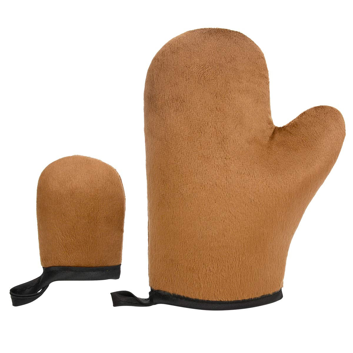 Self Tanning Mitt Tan Mitt Tanning Mitt Applicator with Thumb and Face Applicator Mitt Washable Reusable Sunless Tanner Mitt Tools Set for Mousse, Lotion, Spray and Oil(Black) Health & Beauty > Personal Care > Cosmetics > Cosmetic Tools > Skin Care Tools KRTOTAI Brown 2 Count
