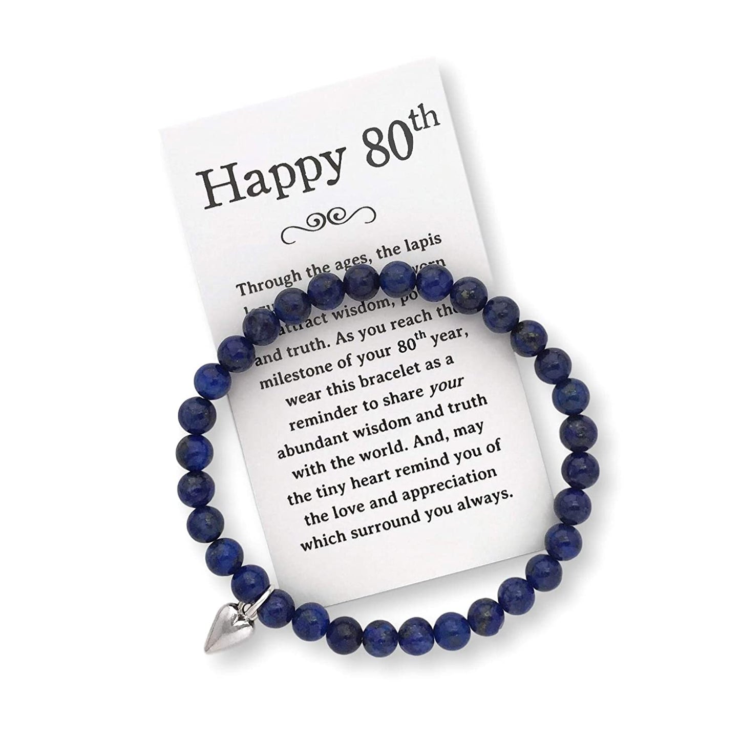 Supzimo 80Th Birthday Gift for Women - 80Th Jewelry Bracelet with Box, Bow and Card Apparel & Accessories > Jewelry > Bracelets NN