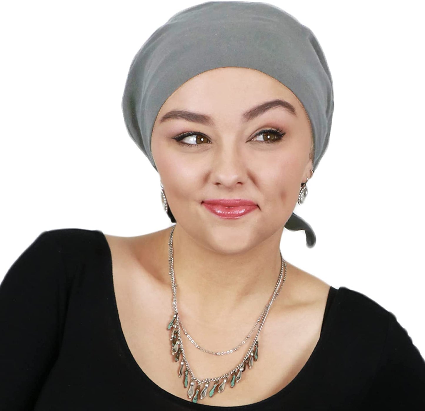 Head Scarf for Women Cancer Headwear Chemo Caps Wraps Head Coverings Cotton Scarves Celeste Apparel & Accessories > Clothing Accessories > Headwear Hats Scarves & More Grey