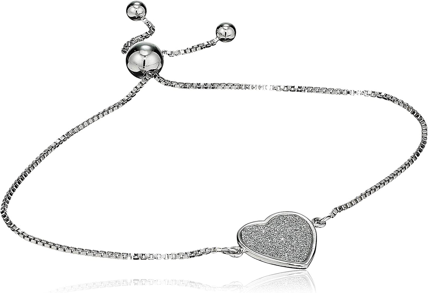 Collection Sterling Silver Bracelet Apparel & Accessories > Jewelry > Bracelets KYLIE MAX Heart Friendship Bracelet