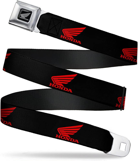 Buckle-Down Seatbelt Belt - HONDA Motorcycle Logo Black/Red - 1.0" Wide - 20-36 Inches in Length Apparel & Accessories > Clothing Accessories > Belts Buckle-Down 1.5" Wide - 32-52 Inches in Length