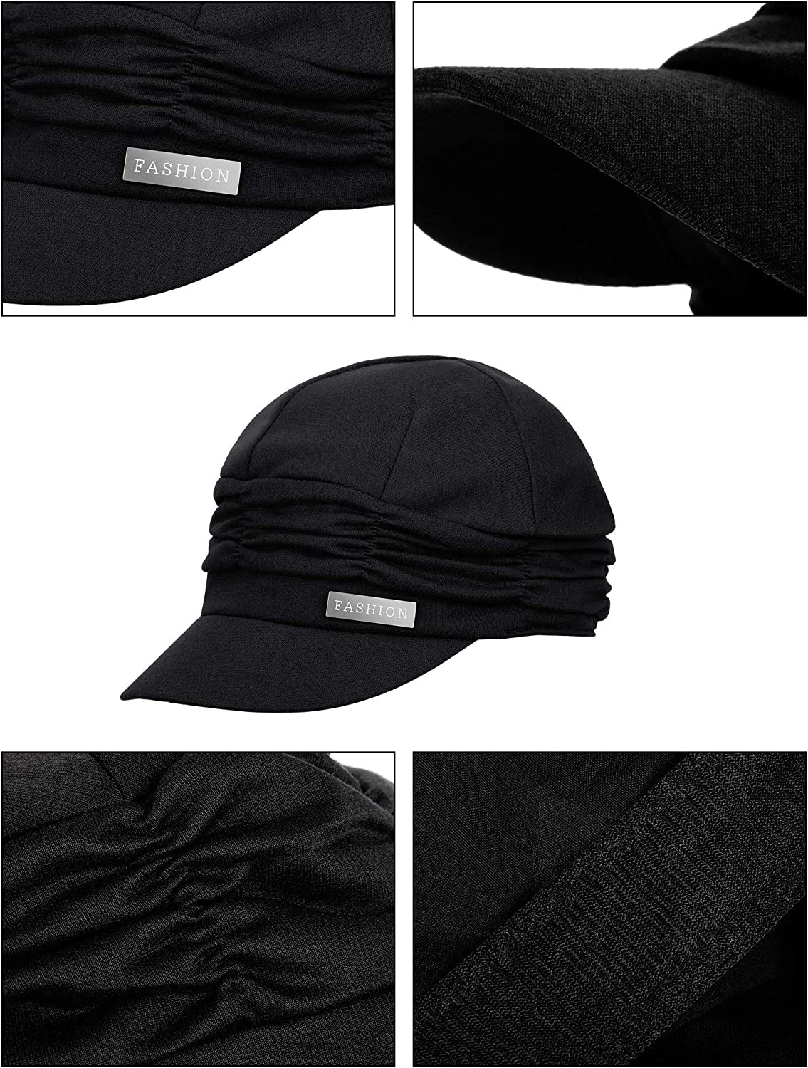 SATINIOR 2 Pieces Women Newsboy Cabbie Cap Beret Hats Baseball Cap Painter Visor Hats for Women Apparel & Accessories > Clothing Accessories > Headwear SATINIOR