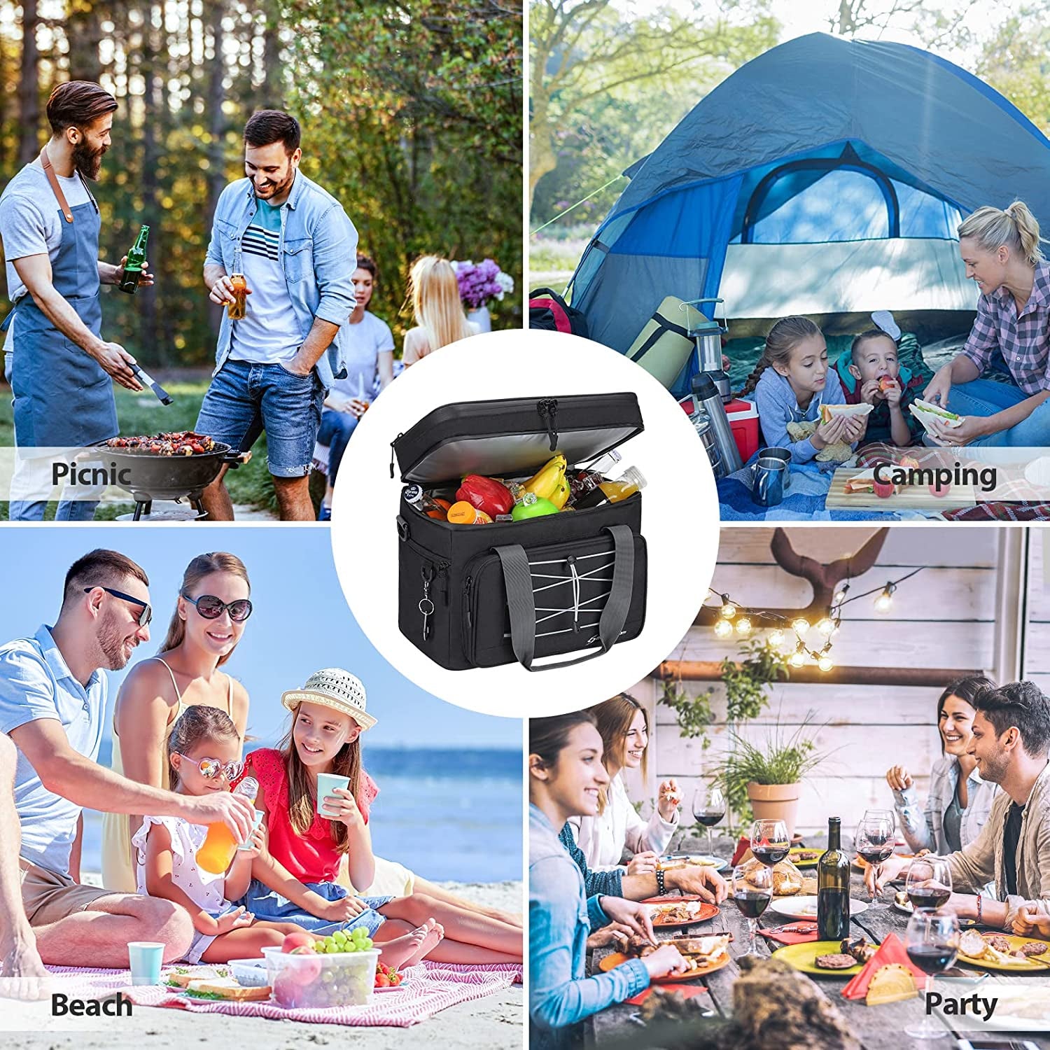 Maelstrom Soft Cooler Bag,Collapsible Soft Sided Cooler,30/60/75 Cans Beach Cooler,Ice Chest,Large Leakproof Camping Cooler,Portable Travel Cooler for Grocery Shopping,Camping,Kayaking,Road Trips Apparel & Accessories > Jewelry > Anklets Maelstrom