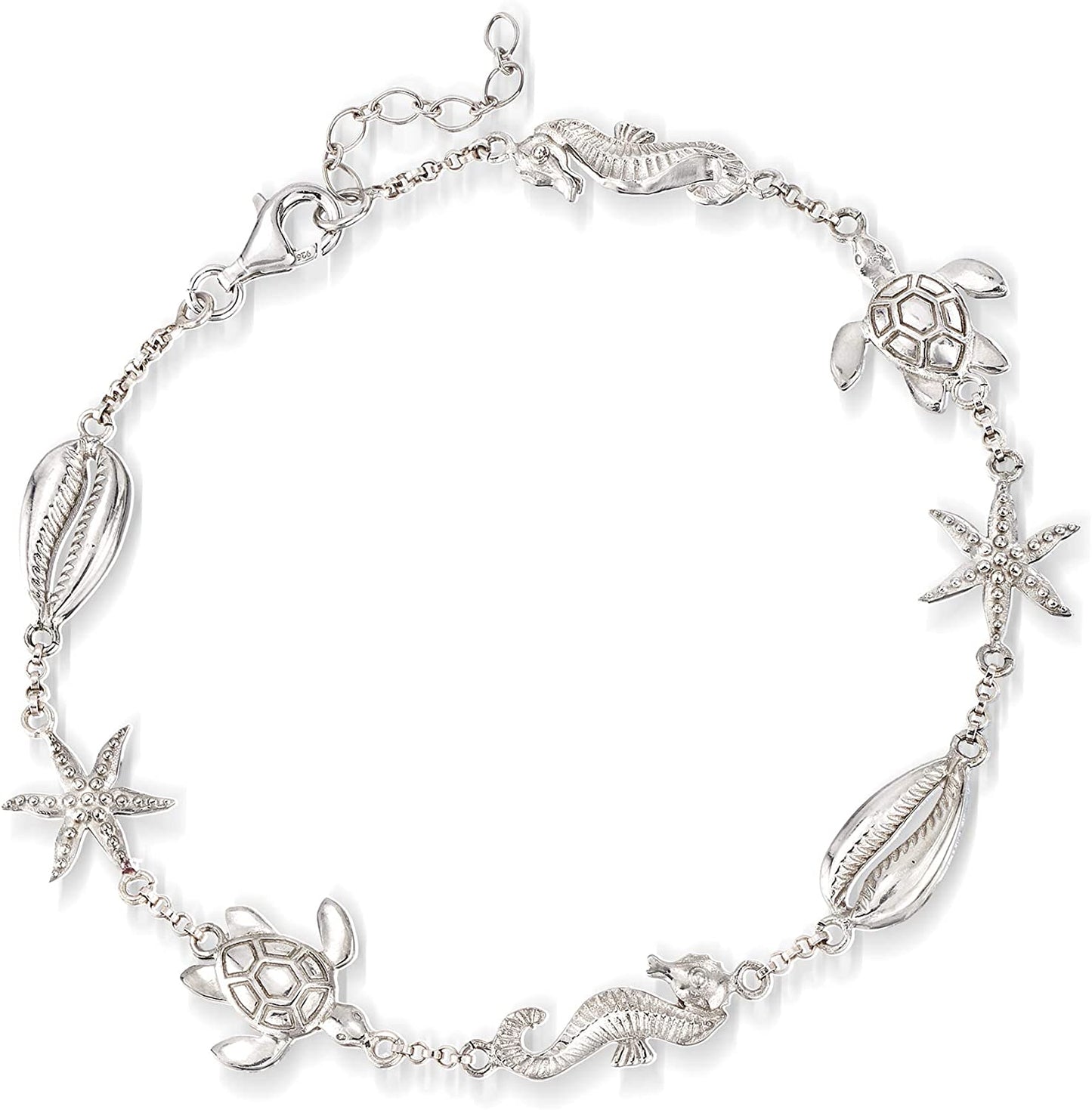 Ross-Simons Sea Life Anklet Apparel & Accessories > Jewelry > Anklets Ross-Simons Sterling Silver 9.0 Inches
