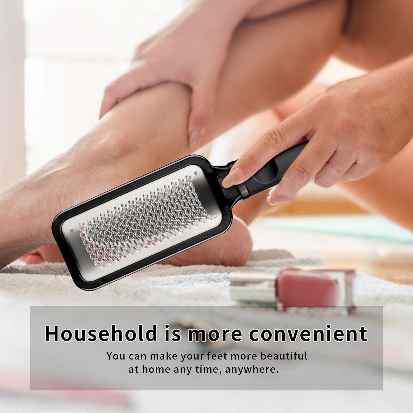 Pedicure Foot File Callus Remover - Large Stainless Steel Foot Scraper, Remove Hard Skin, Practical and Professional Foot Care File, Suitable for Dry and Wet Feet Health & Beauty > Personal Care > Foot Care JINGONGDA