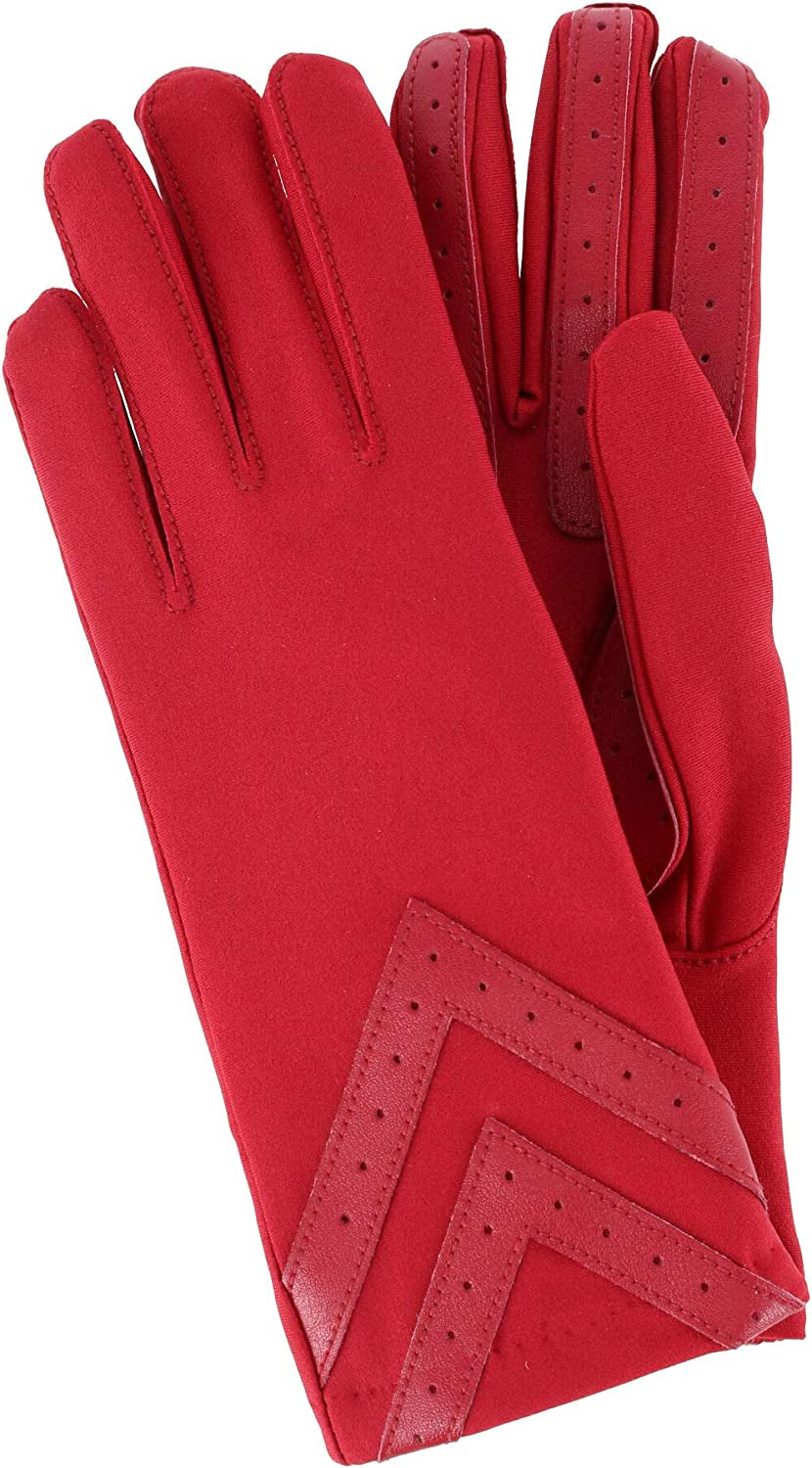 Isotoner Spandex 3-Button Length Chevron Gloves Style A30276 Apparel & Accessories > Clothing Accessories > Gloves & Mittens Isotoner Chili Large / X-Large