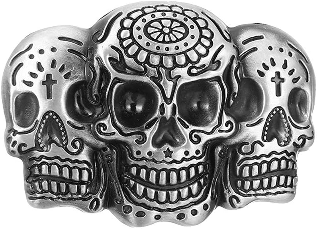 KDG Western Cowboy Gold Belt Buckle for Man Eagle Running Horse Bull Heads Texas Buckle Apparel & Accessories > Clothing Accessories > Belt Buckles KDG Athree Skull Heart