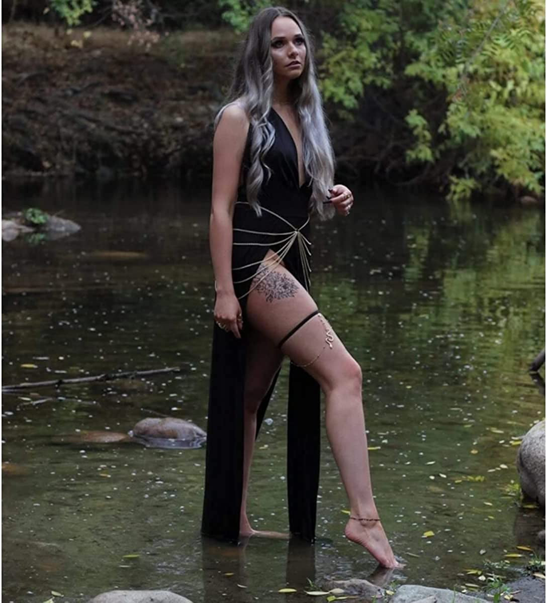 Snake Leg Chain Jewelry for Women Thigh Chain Boho Body Chain Snake Pendant Body Jewelry for Girls Apparel & Accessories > Jewelry > Body Jewelry choice of all