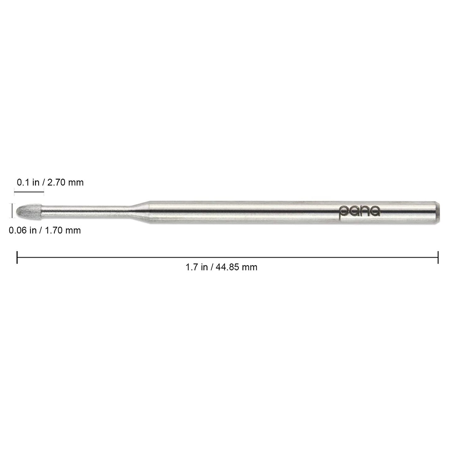 Premium PANA 3/32" Cuticle Clean Nail Carbide Bit for Professional, Nail Salon, Nail Trimmer, under Nail Cleaner, Electric Drill Machine, Manicure Tools (Silver-Snake Head, Fine) Health & Beauty > Personal Care > Cosmetics > Cosmetic Tools > Nail Tools PANA
