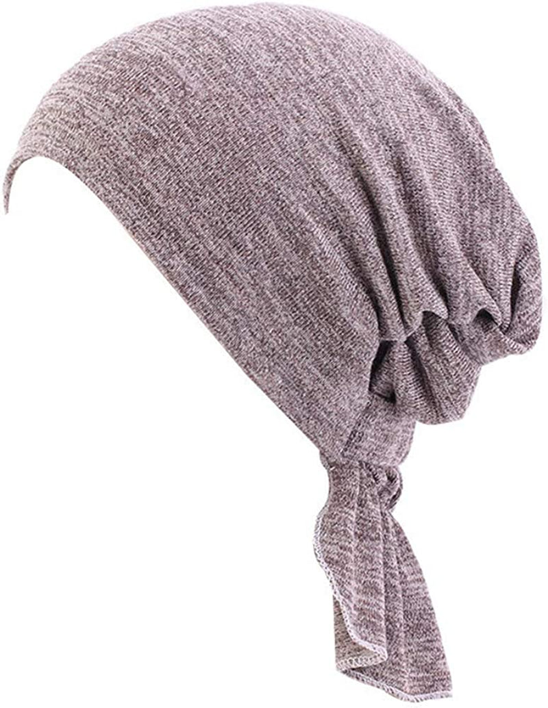 Ci-One Womens 3-Pack Cotton Knit Beanie Sleep Turban Hat Headwear for Cancer H Apparel & Accessories > Clothing Accessories > Headwear Ci-ONE