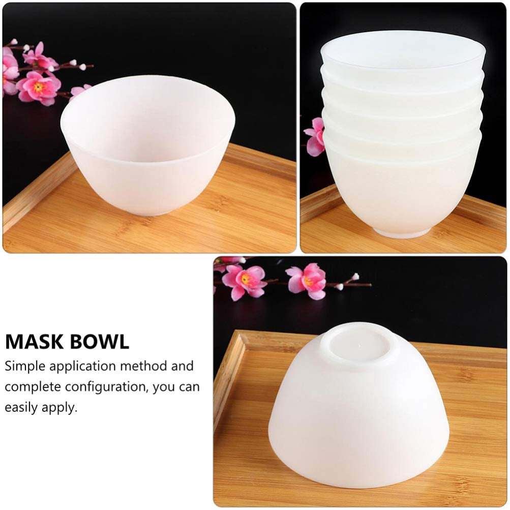 Healifty 3Pcs Diy Face Mixing Bowl Face Mask Bowl Facial Mud Bowl Silicone Bowl Cosmetic Beauty Tool for Home Salon Spa Face Skin Applicator Bowl (White) Health & Beauty > Personal Care > Cosmetics > Cosmetic Tools > Skin Care Tools Healifty