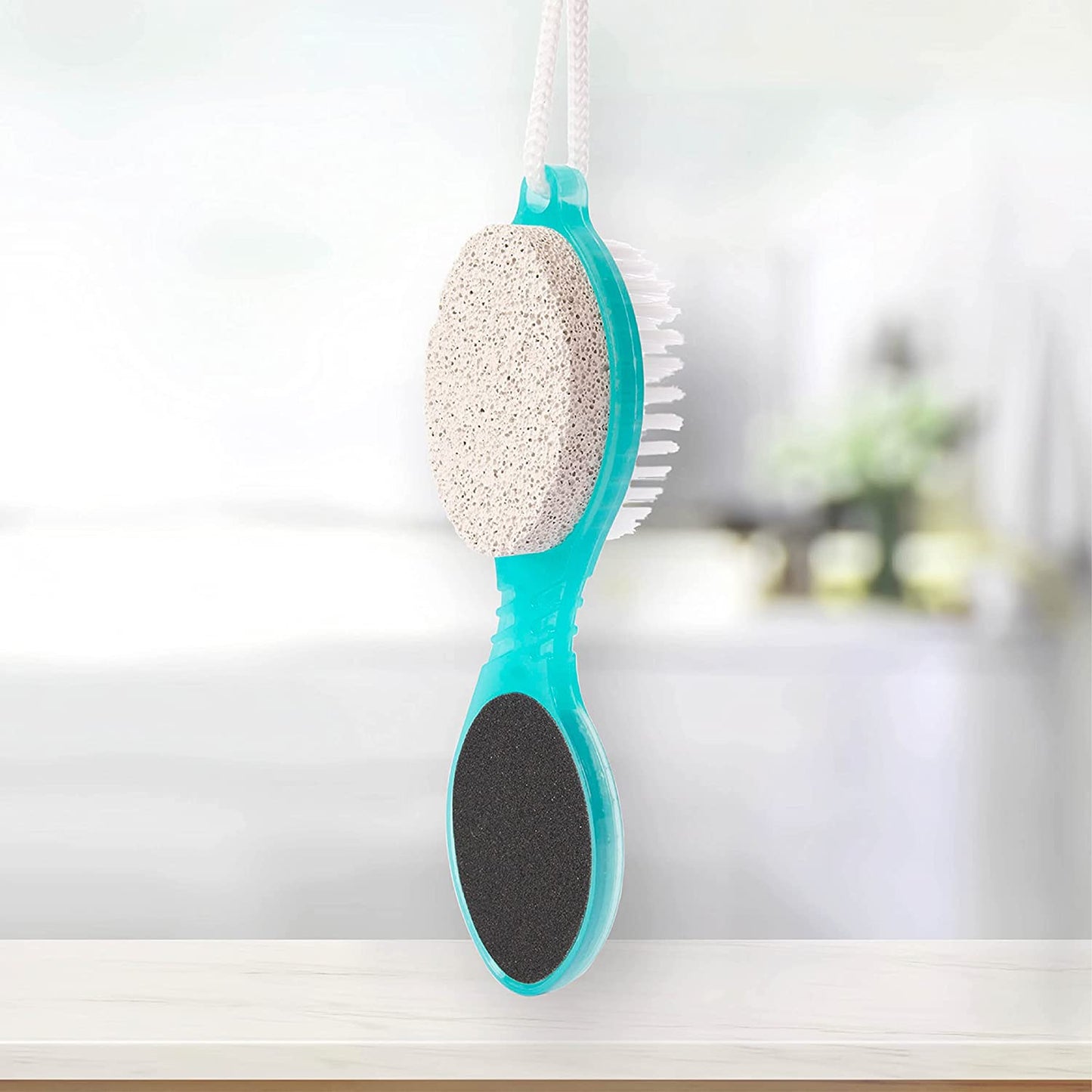 TRIM Simply Foot 4-In-1 Foot Paddle – Include Metal Foot Rasp, Pumice Stone, Foot Brush, and Abrasive Surface – Easy to Use Foot Care Tools for DIY Pedicures – Ideal for Men and Women – Teal Health & Beauty > Personal Care > Foot Care Trim
