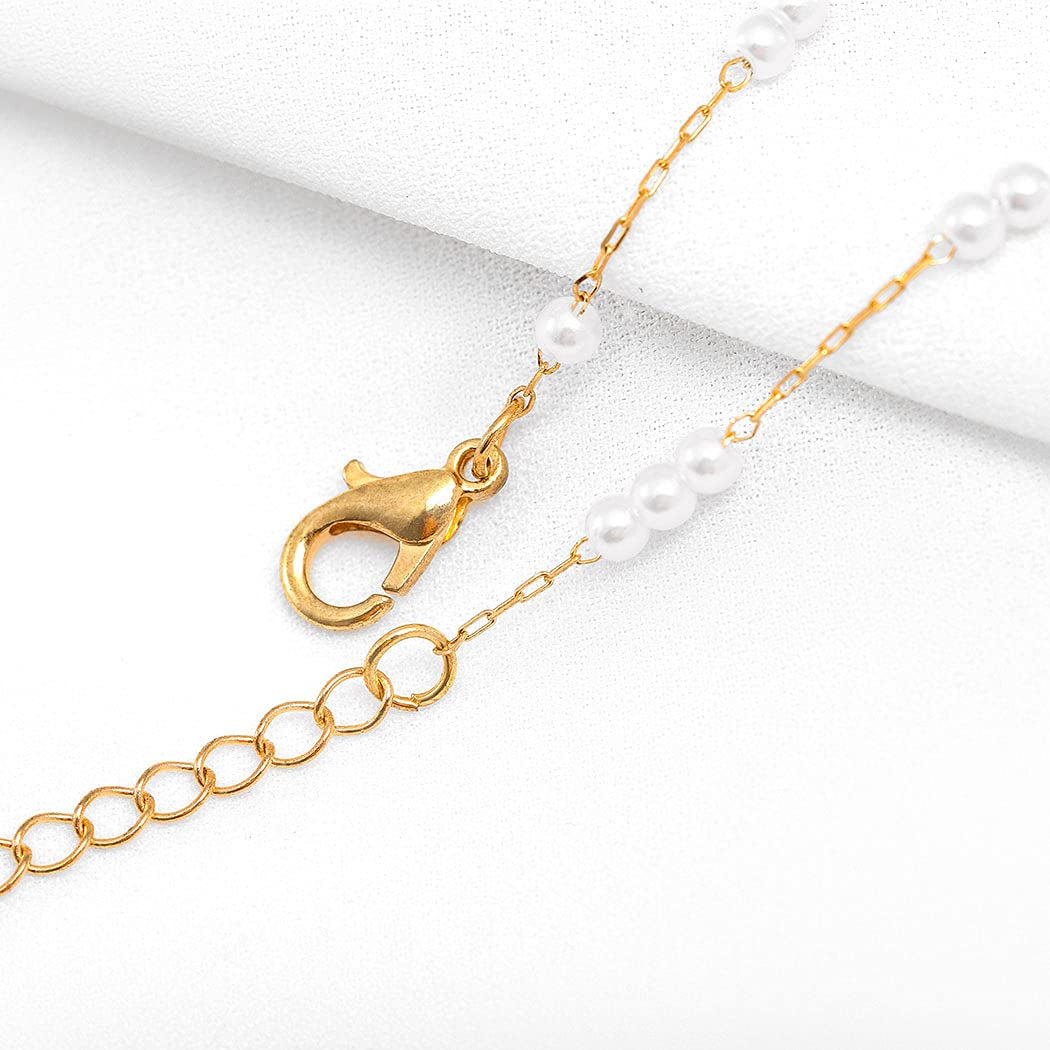 Reetan Pearl Belly Body Chains Gold Waist Chain Beach Bikini Fashion Body Jewelry Accessories for Women and Girls Apparel & Accessories > Jewelry > Body Jewelry REETAN