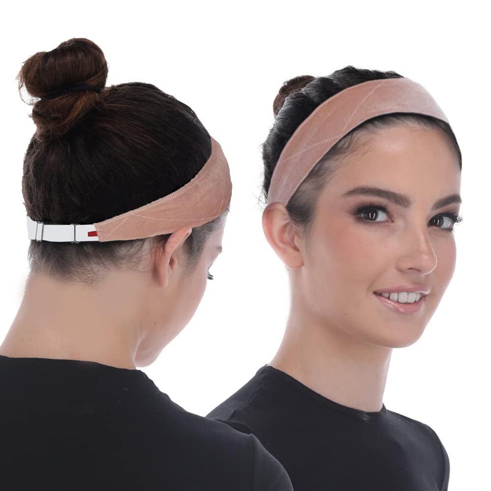 Madison Headwear Wig Grip Headbands for Women- Adjustable to Custom Fit Your Head - Velvet Comfort - Wig Bands No Slip Breathable Lightweight Material for All Day Wear! Keep Wig Comfortably Secured Apparel & Accessories > Clothing Accessories > Headwear Madison Headwear Beige