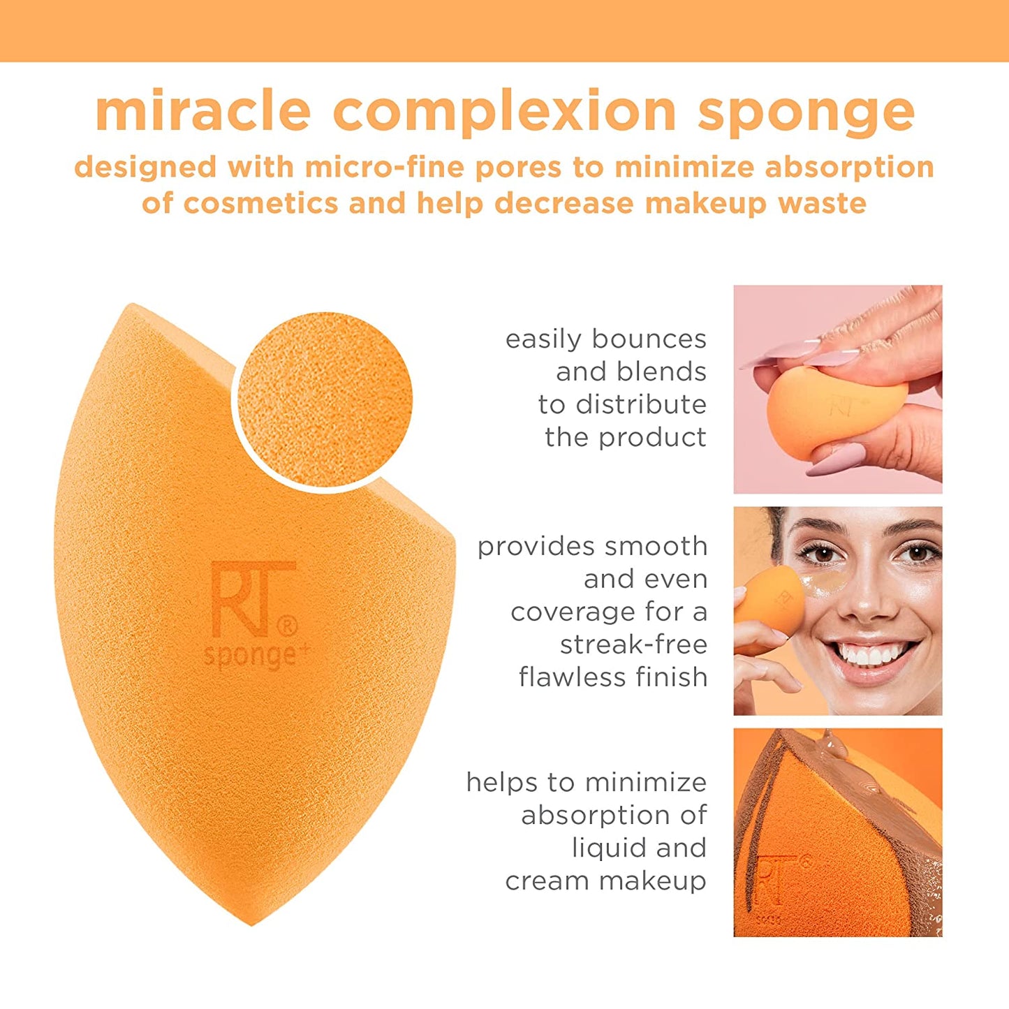 Real Techniques Miracle Complexion Assorted Beauty Sponges Makeup Blender, for Blending & Sculpting, Full Coverage, Professional Makeup Tool, Cruelty Free, Vegan, Latex Free, 6 Piece Sponge Set Health & Beauty > Personal Care > Cosmetics > Cosmetic Tools > Makeup Tools Real Techniques