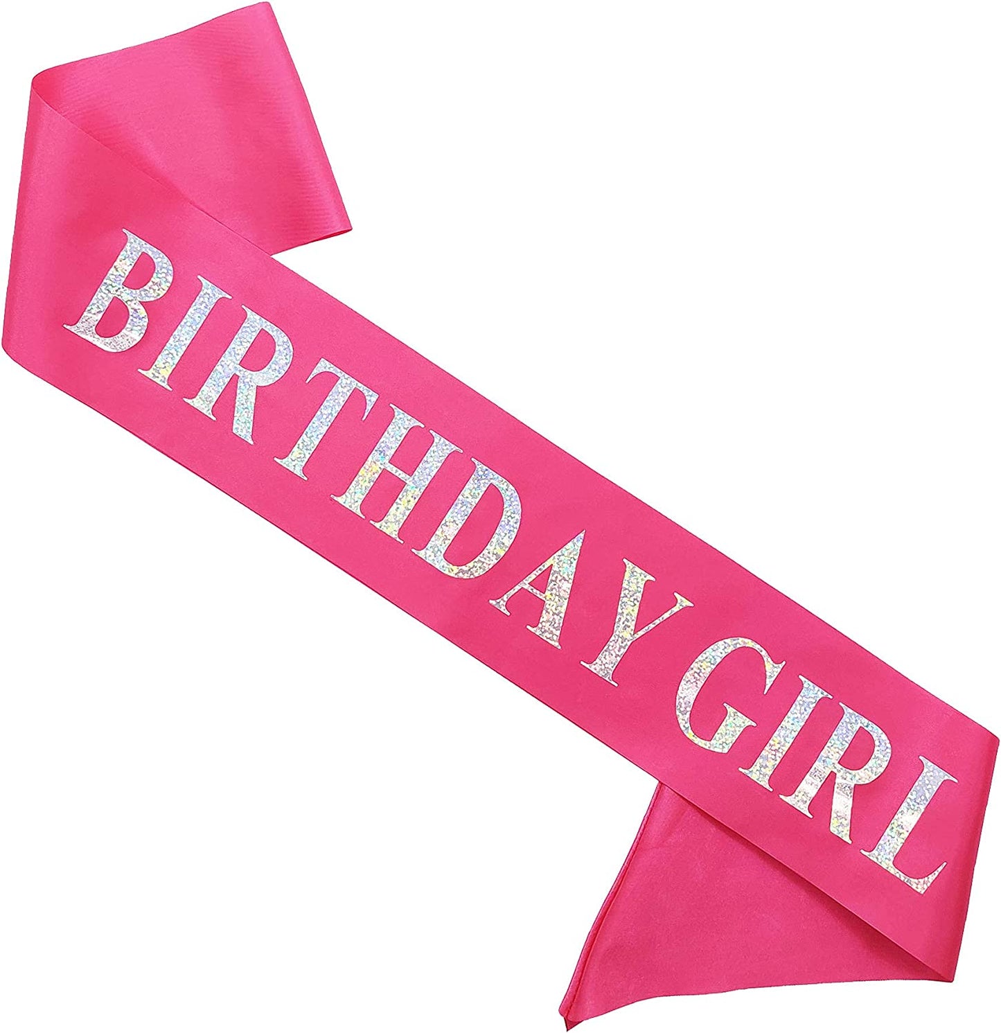 Birthday Gifts for Men,Boy Birthday King Sash Birthday Party Supplies and Decorations (Black-Silver) Apparel & Accessories > Clothing Accessories > Sashes MGJSRNH Pink-iridescence