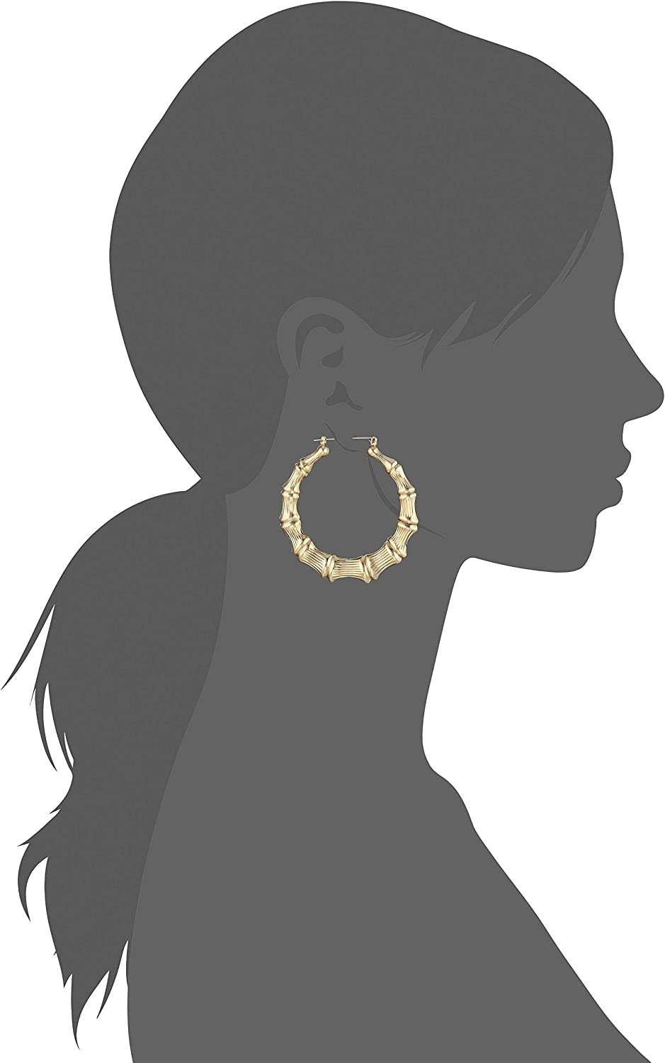 Betsey Johnson Large Bamboo Hoop Earrings Apparel & Accessories > Jewelry > Earrings Betsey Johnson