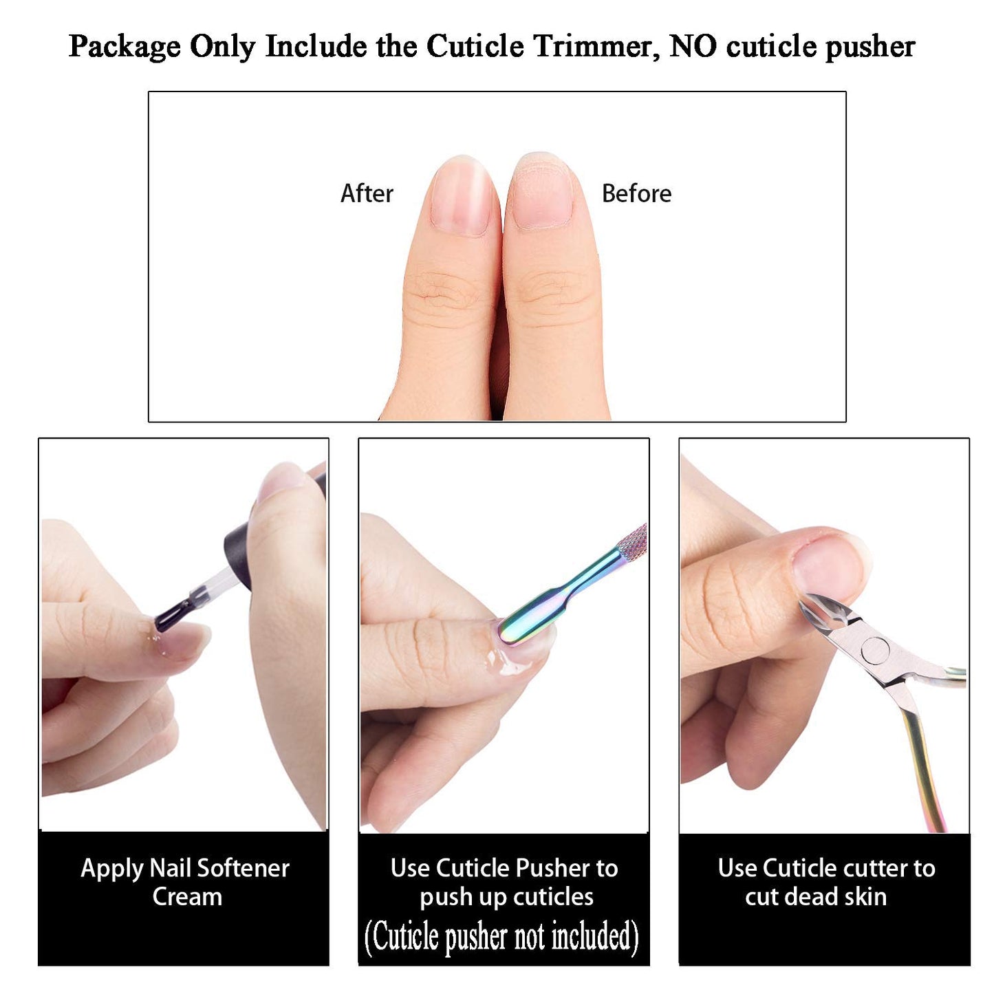 Cuticle Trimmer Cuticle Cutter Nippers Clippers - Ejiubas Cuticle Remover Tool Professional Stainless Steel Cuticle Scissors Manicure Pedicure Tool for Fingernails Not Include Cuticle Pusher Health & Beauty > Personal Care > Cosmetics > Cosmetic Tools > Nail Tools Ejiubas