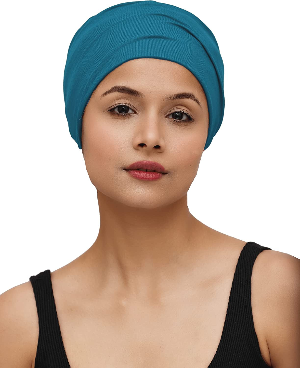 SAKUCHI Chemo Hats Solid Sleep Cap Women'S Bamboo Soft Headwear Cancer Cap Apparel & Accessories > Clothing Accessories > Headwear SAKUCHI Teal