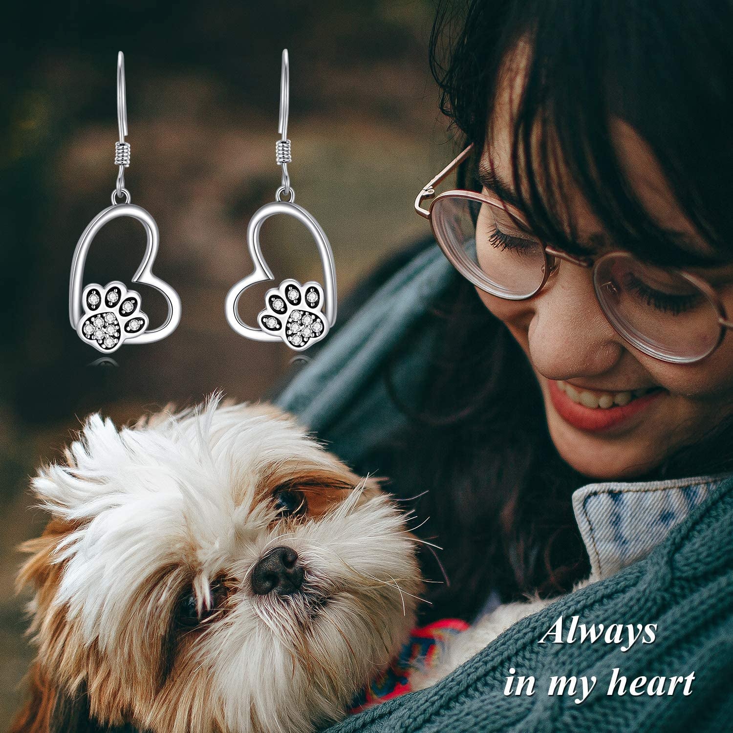 POPKIMI Christmas Gifts Dangle Earrings Frog/Wolf/Dragonfly/Dog Cat Pet Paw Print/Hummingbird /Sea Turtle/Sloth Dangle Drop Hook Earrings Opal Crystal Sterling Silver Cute Animal Dangle Earrings Animal Jewelry Birthday Christmas Gift Apparel & Accessories > Jewelry > Earrings POPKIMI