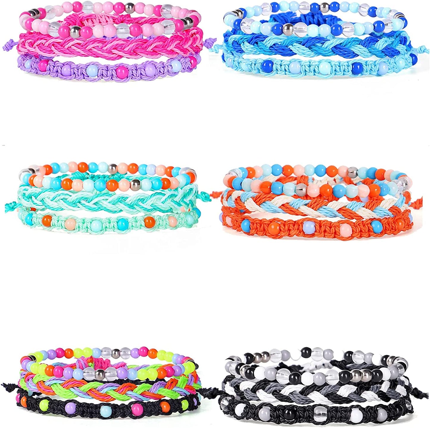 Choice of All String Bracelets for Teen Girls Boho Waterproof Bracelets Ankle Bracelets for Girls Christmas Gifts Wave Surfer Bracelets Summer Beach Anklets Apparel & Accessories > Jewelry > Anklets choice of all 6pcs