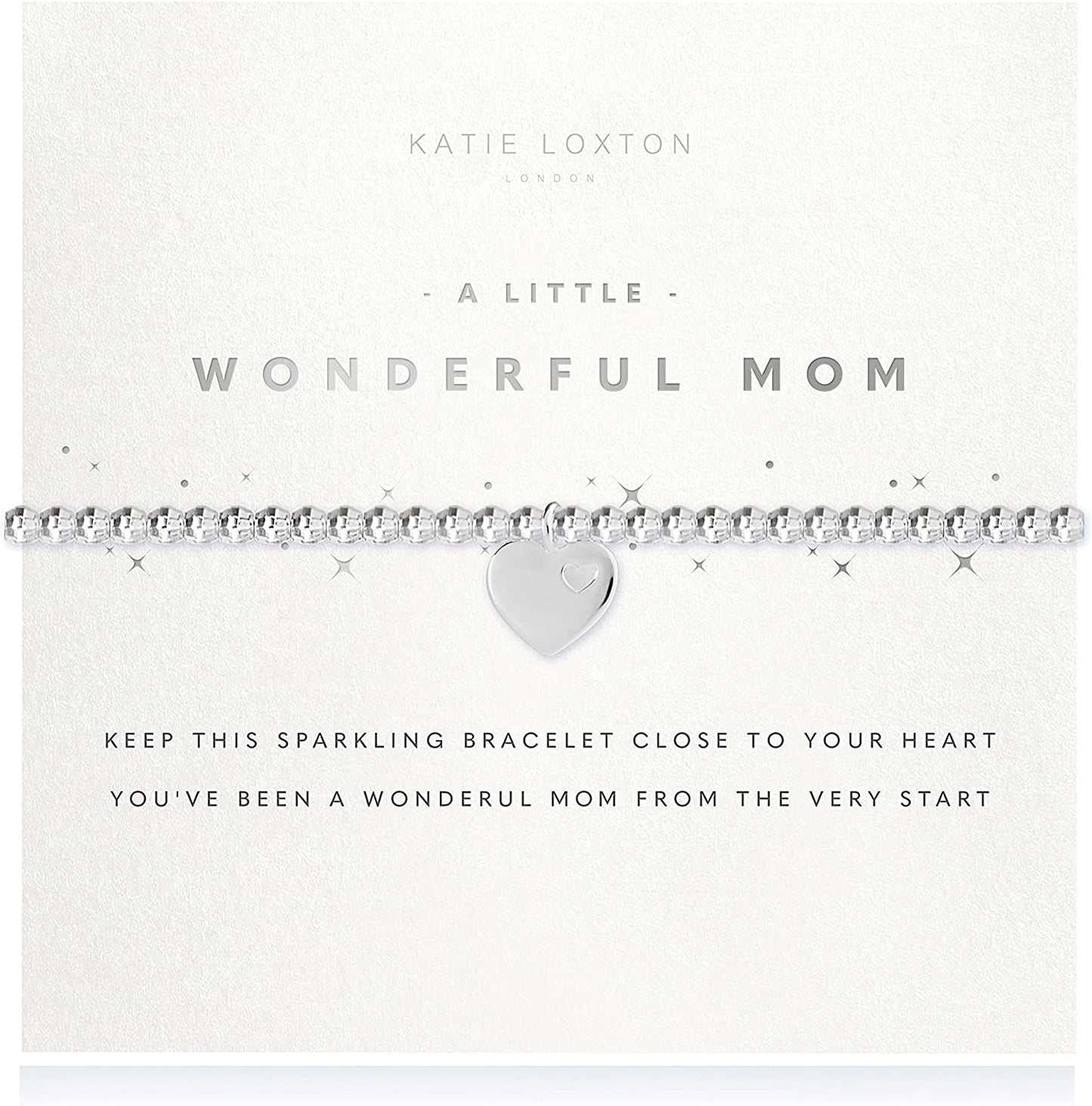 Katie Loxton a Little Family Womens Stretch Adjustable Band Fashion Faceted Charm Bracelet Apparel & Accessories > Jewelry > Bracelets Katie Loxton WONDERFUL MOM