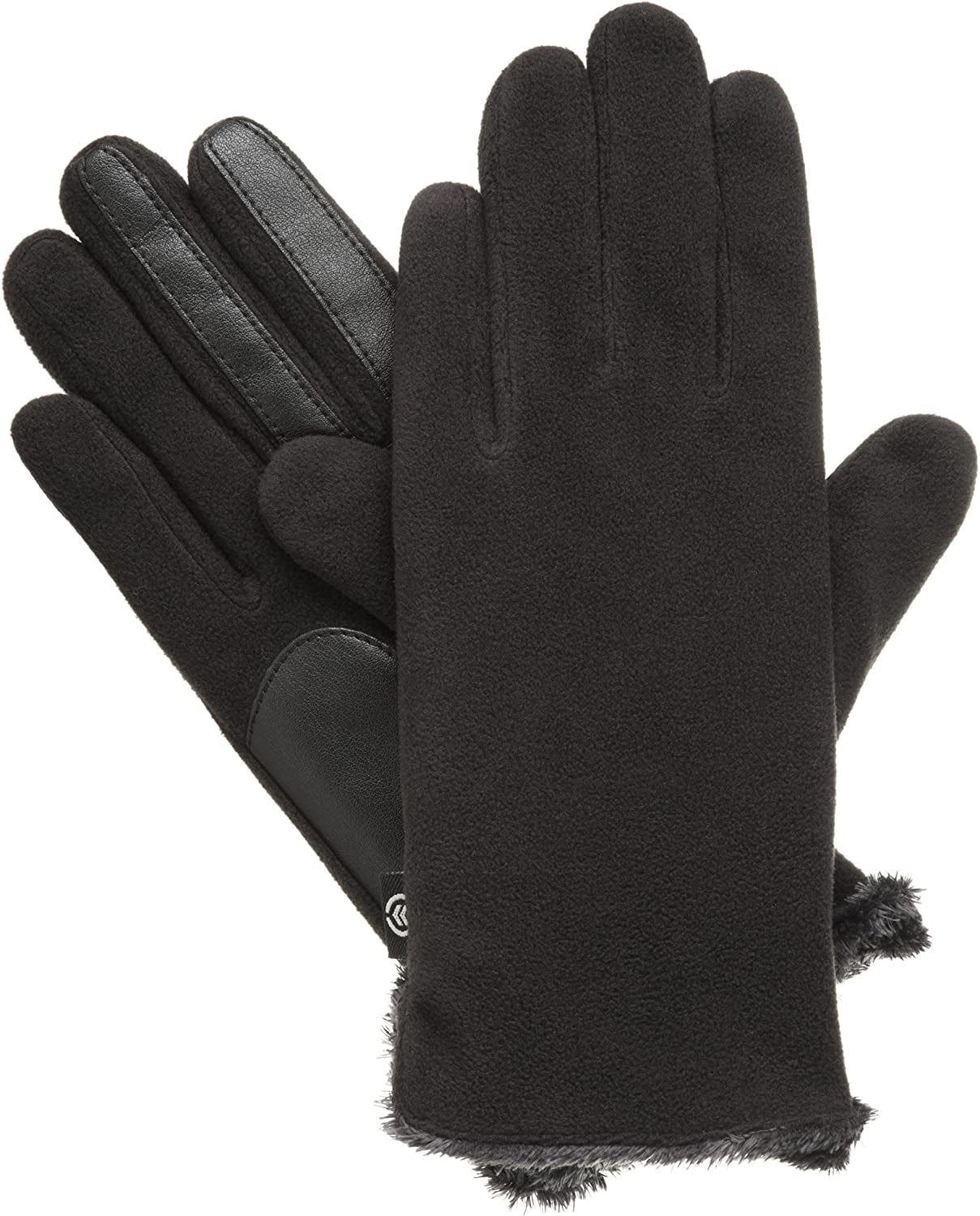 Isotoner Womens Stretch Fleece Gloves with Microluxe Lining and Smart Touch Technology Apparel & Accessories > Clothing Accessories > Gloves & Mittens KYLIE MAX Black - Without Smartdri One Size