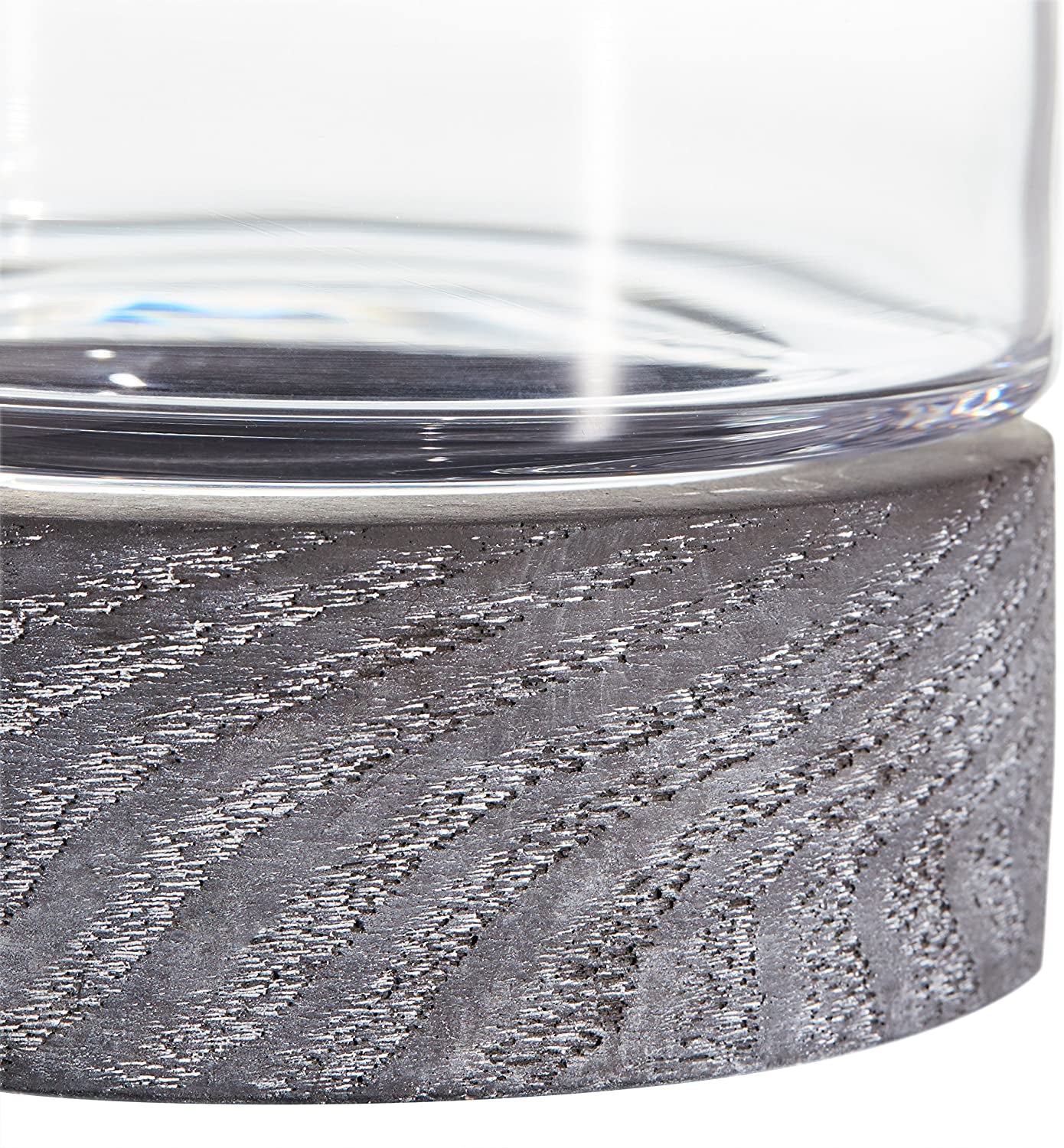 Brand – Rivet Mid-Century Modern Concrete and Glass Decor Candle Holder, 4"H, Grey Apparel & Accessories > Jewelry > Anklets GFW7Z