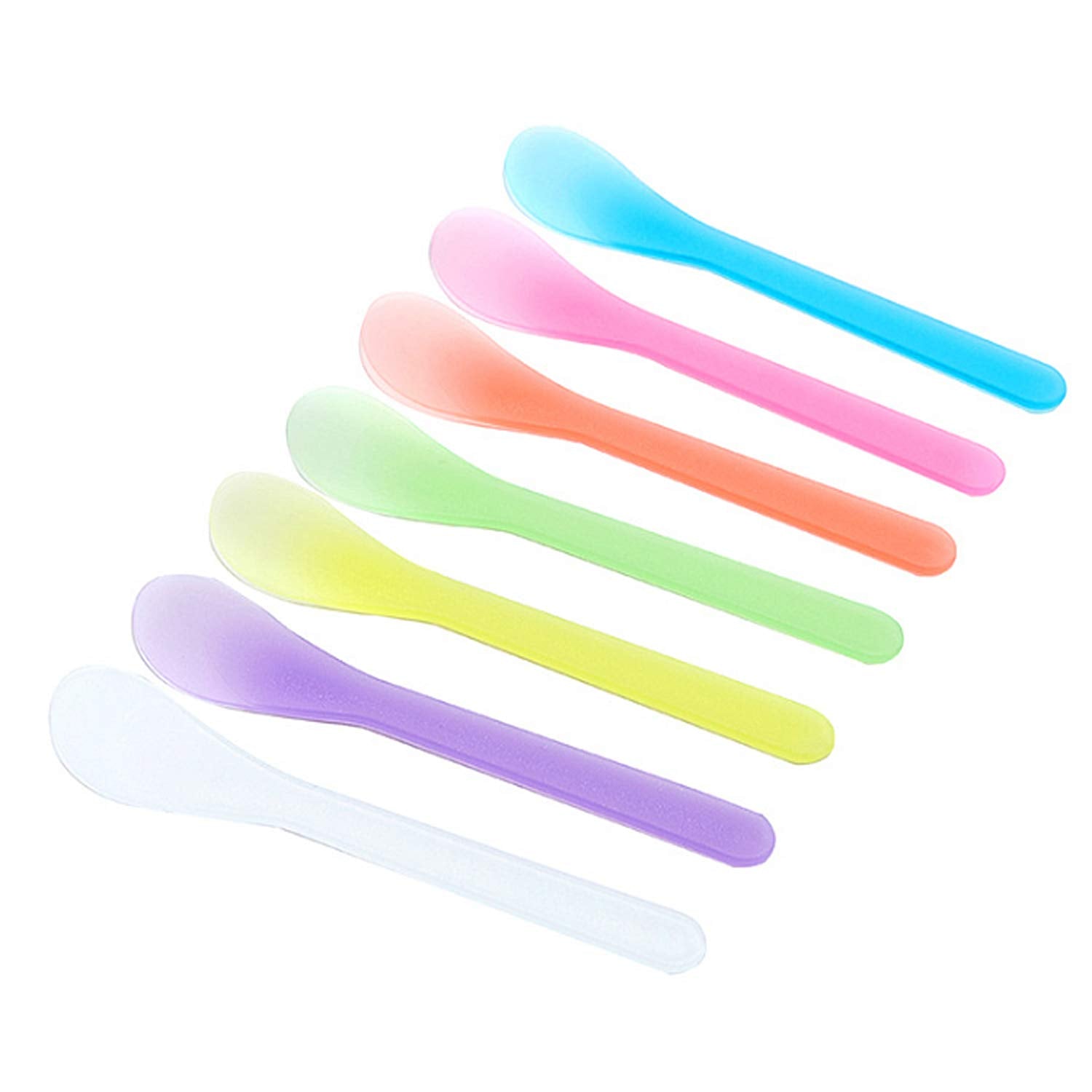Goiio 100 PCS Cosmetic Spatula, 4.8'' Disposable Plastic Makeup Tools Spoon for Mixing and Sampling (Multi-Color) Health & Beauty > Personal Care > Cosmetics > Cosmetic Tools > Skin Care Tools Goiio