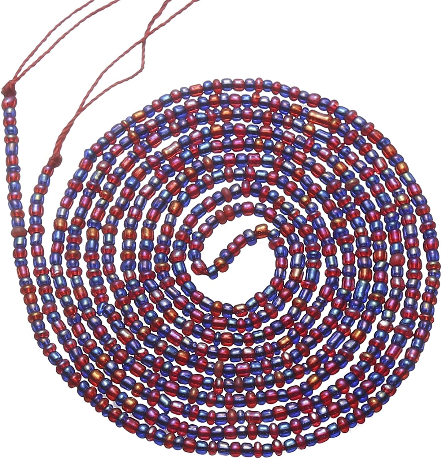 Taouzi Waist Beads for Women Colorful Beaded Body Chain Elastic String Waist Chain Beach Bikini Belly Chains Summer Jewelry for Women Girls Apparel & Accessories > Jewelry > Body Jewelry Taouzi Purple02