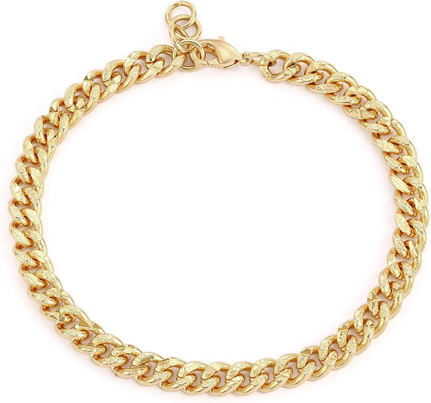MEVECCO Gold Beaded Bracelets,18K Gold Plated Handmade Cute Satellite Diamond Cut Oval and round Beads Rope Chain Dainty Bracelet for Women Apparel & Accessories > Jewelry > Bracelets Mevecco Carved cuba