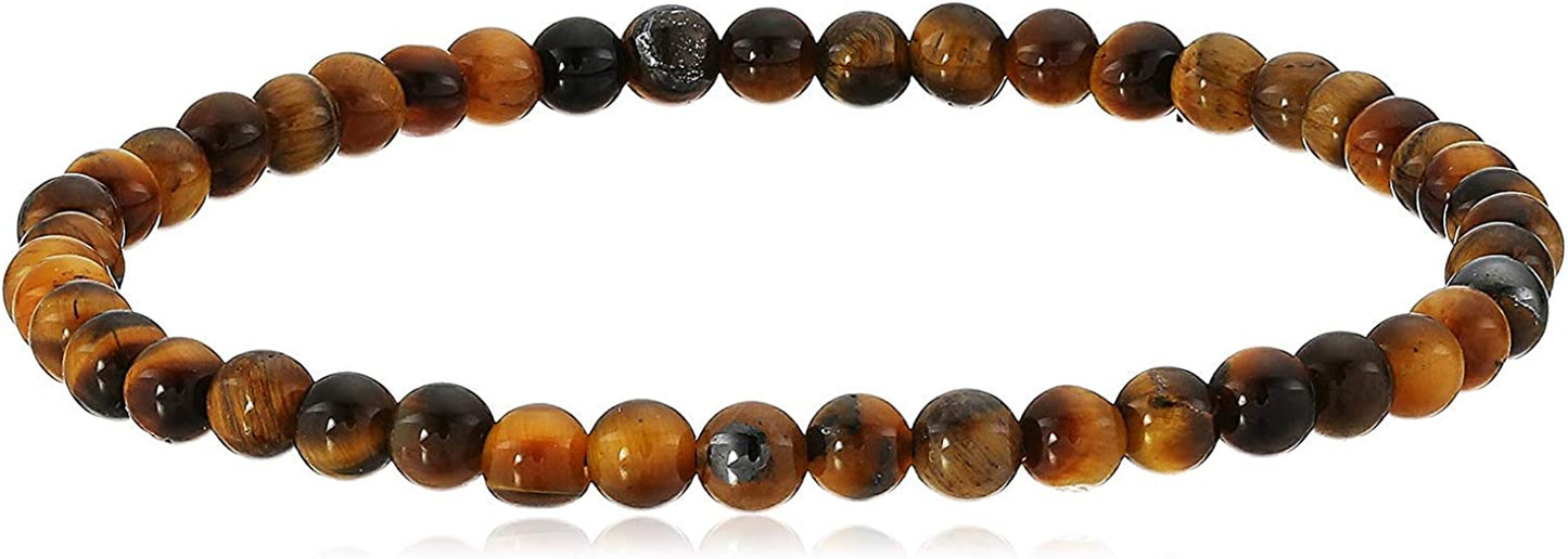 LTC Designs 4Mm Smooth round Tiger'S Eye Stretch Bracelets in Various Lengths (6.5, 7, 7.5, 8 Inches) Apparel & Accessories > Jewelry > Bracelets LTC Designs 7.0 Inches