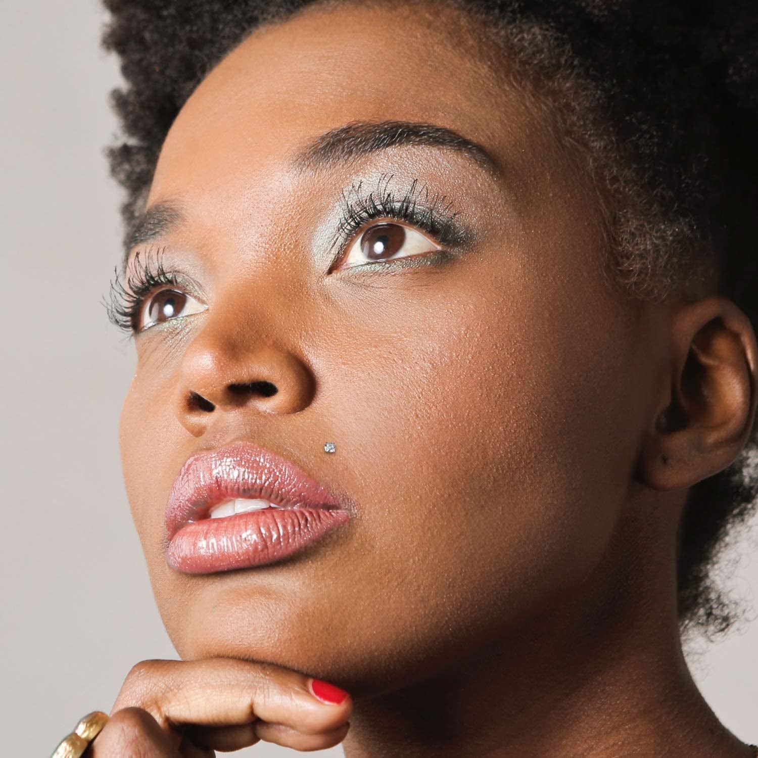 Bodyj4You 3PC Labret Tragus Stud Earrings | 16G Surgical Stainless Steel CZ Crystal | Monroe Helix Cartialge Conch Medusa Lip | Body Piercing Jewelry Set Apparel & Accessories > Jewelry > Body Jewelry BodyJ4You