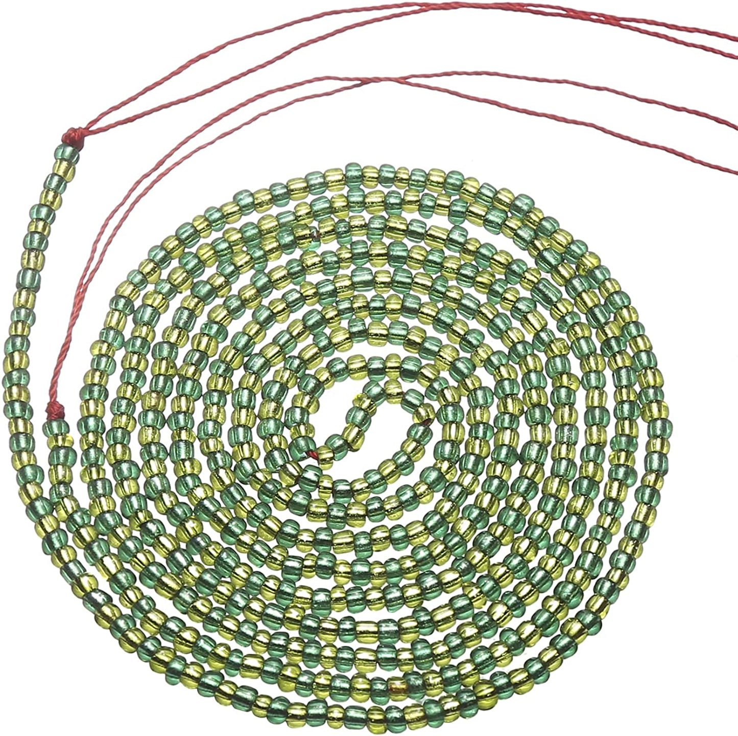 Taouzi Waist Beads for Women Colorful Beaded Body Chain Elastic String Waist Chain Beach Bikini Belly Chains Summer Jewelry for Women Girls Apparel & Accessories > Jewelry > Body Jewelry Taouzi Green02