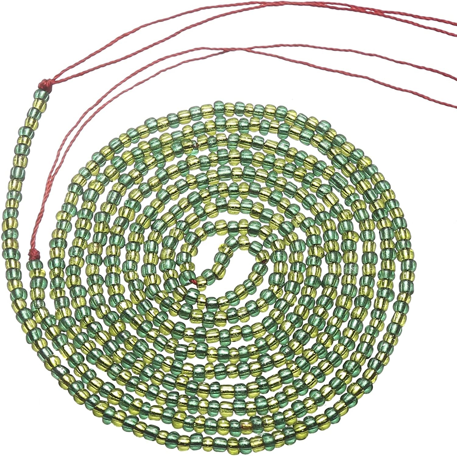 Taouzi Waist Beads for Women Colorful Beaded Body Chain Elastic String Waist Chain Beach Bikini Belly Chains Summer Jewelry for Women Girls Apparel & Accessories > Jewelry > Body Jewelry Taouzi Green02