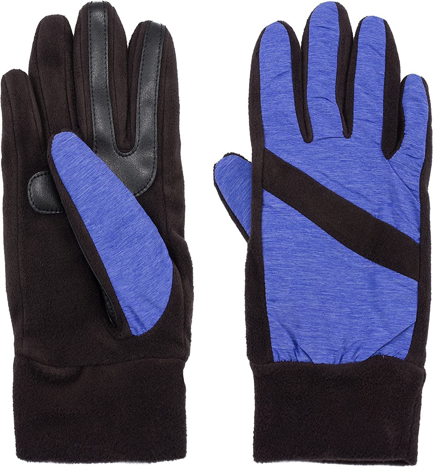 Isotoner Women'S Smartdri Super Soft Nylon Fleece Pieced Glove Apparel & Accessories > Clothing Accessories > Gloves & Mittens KYLIE MAX Heathered Blue Note Large / X-Large