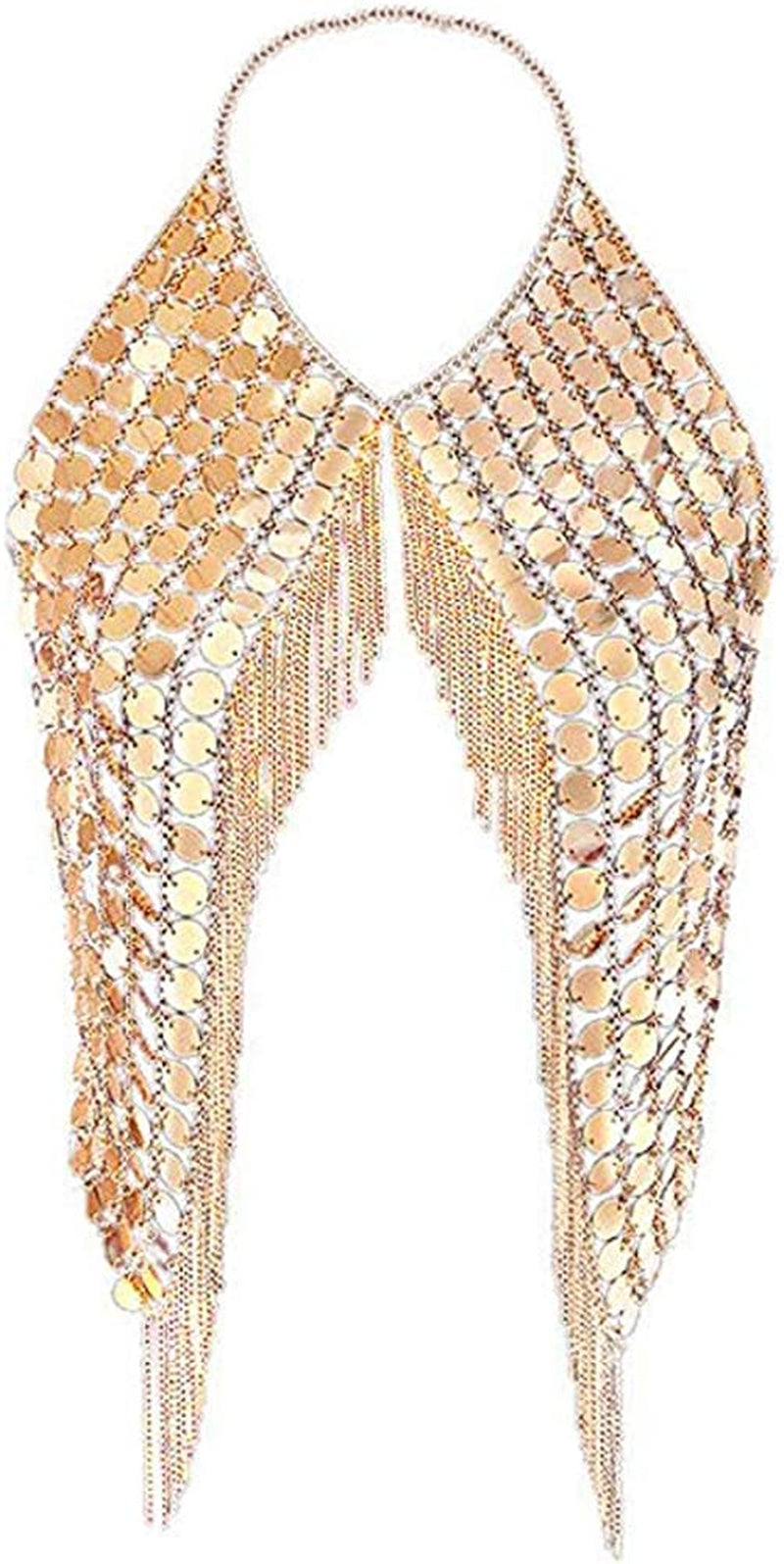 Minesign Sexy Chain Necklace Fashion Shoulder Necklaces Bra Body Jewelry Summer Beach Party Dress Apparel & Accessories > Jewelry > Body Jewelry MineSign gold