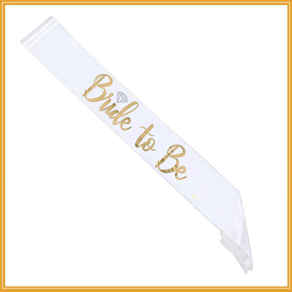 Bride to Be Sash, Bachelorette Party Sash Bachelorette Party Decorations Party Favors Accessories (Gold) Apparel & Accessories > Clothing Accessories > Sashes Delphinus
