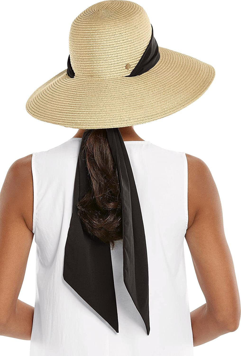 Coolibar UPF 50+ Women'S Stella Scarf Detail Hat - Sun Protective Apparel & Accessories > Clothing Accessories > Hats Coolibar